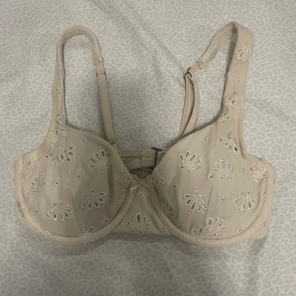 Wild Fable Cream Eyelet Bikini Top
